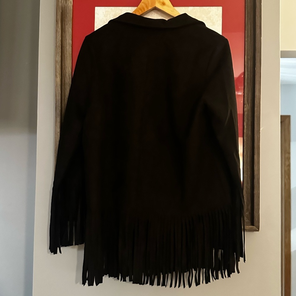 BiBi Black Fringe Blazer Jacket - Picture 3 of 3